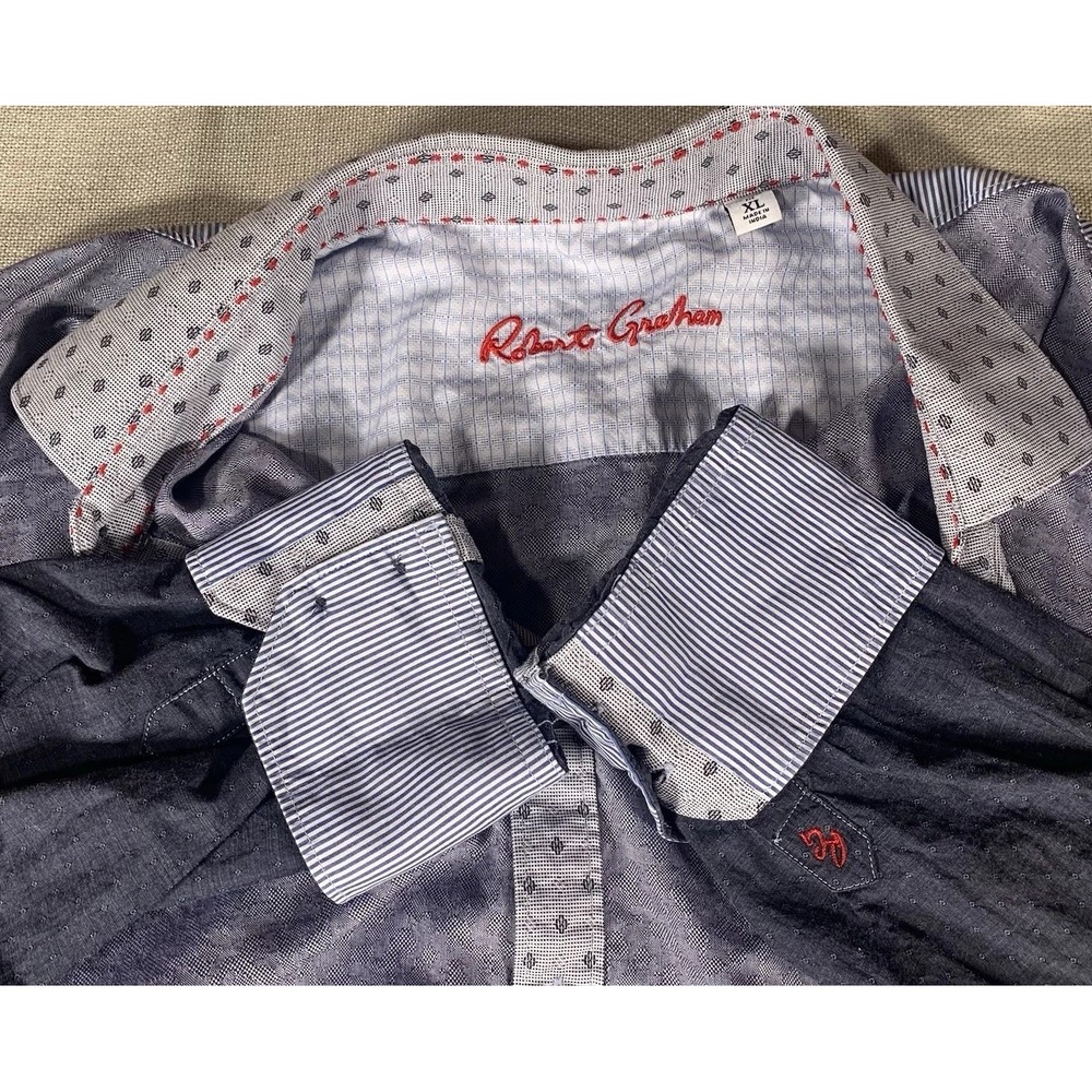 Robert Graham Flip Cuff Shirt Size Xl - Picture 1 of 10